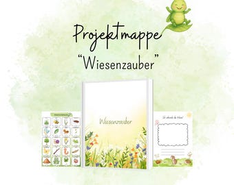 Project folder “Meadow Magic”, theme: meadow, digital download, daycare center