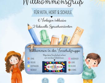 Geschenkidee Vorschulstart, Schulstart & Hort | 2 Spruchvarianten | Druckvorlage PDF | Sofortdownload