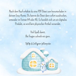 Winter booklet for preschoolers, preschool booklet, preschool book image 2