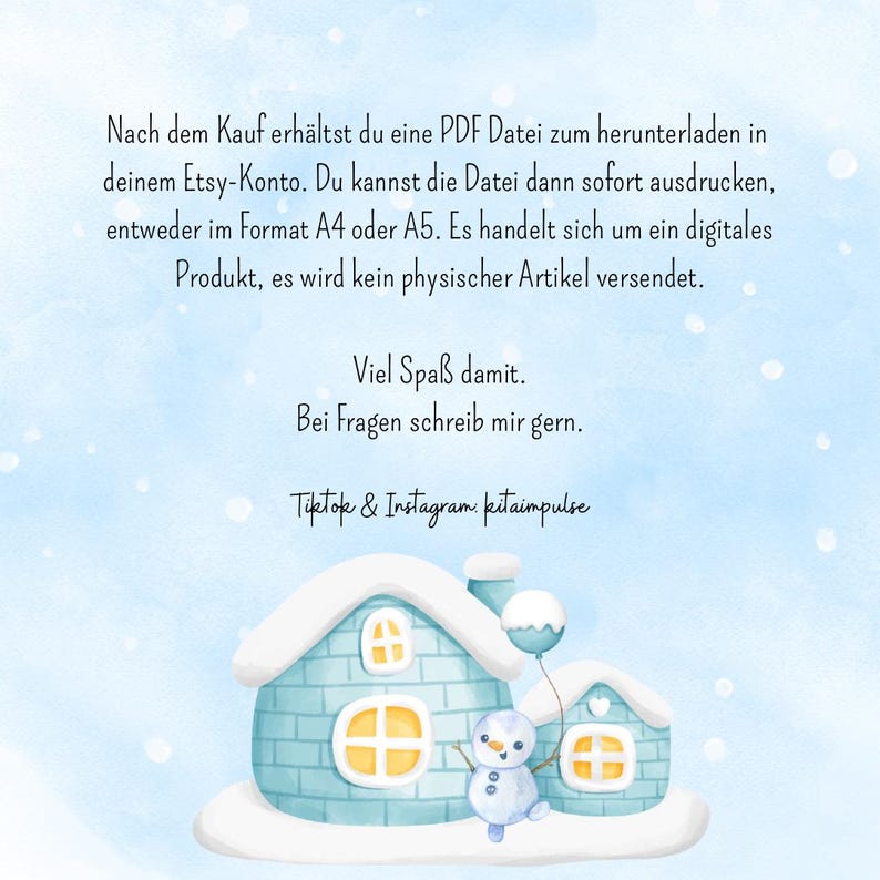 Winter booklet for preschoolers, preschool booklet, preschool book image 2