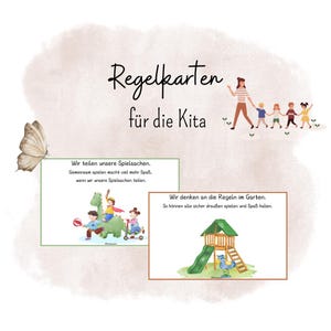 幼稚園向けのルールカード、子ども向けの視覚化されたルール