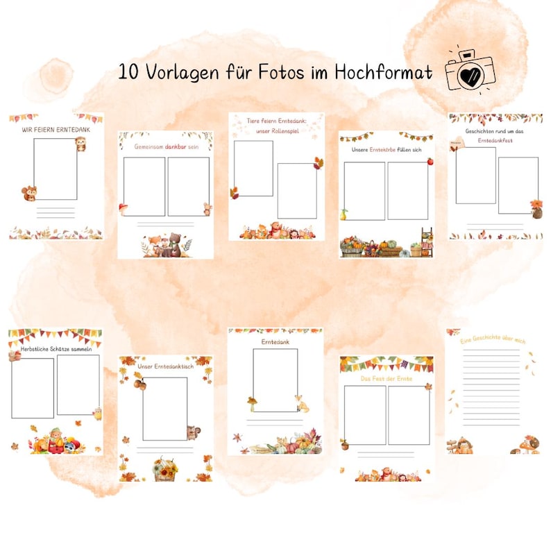 20 Portfolio Vorlagen zum Thema Erntedank - Etsy.de