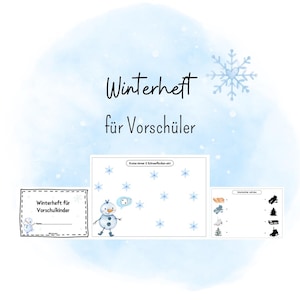Folleto de invierno para niños en edad preescolar, folleto preescolar, libro preescolar.