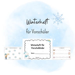 Winter booklet for preschoolers, preschool booklet, preschool book image 1