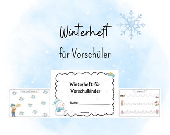 Winter booklet for preschoolers, preschool booklet, preschool book