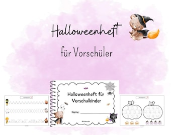Preschool booklet Halloween, learning booklet, preschool book
