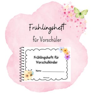 Frühlingsheft für Vorschüler, Vorschulheft, Vorschulbuch