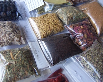 Wicca Herbs - 15 Herbs - READ DESCRIPTION Pagan Spell Supplies - Hyssop Rose Fenugreek Cloves Mugwort Cedar Juniper Peppermint Nettle