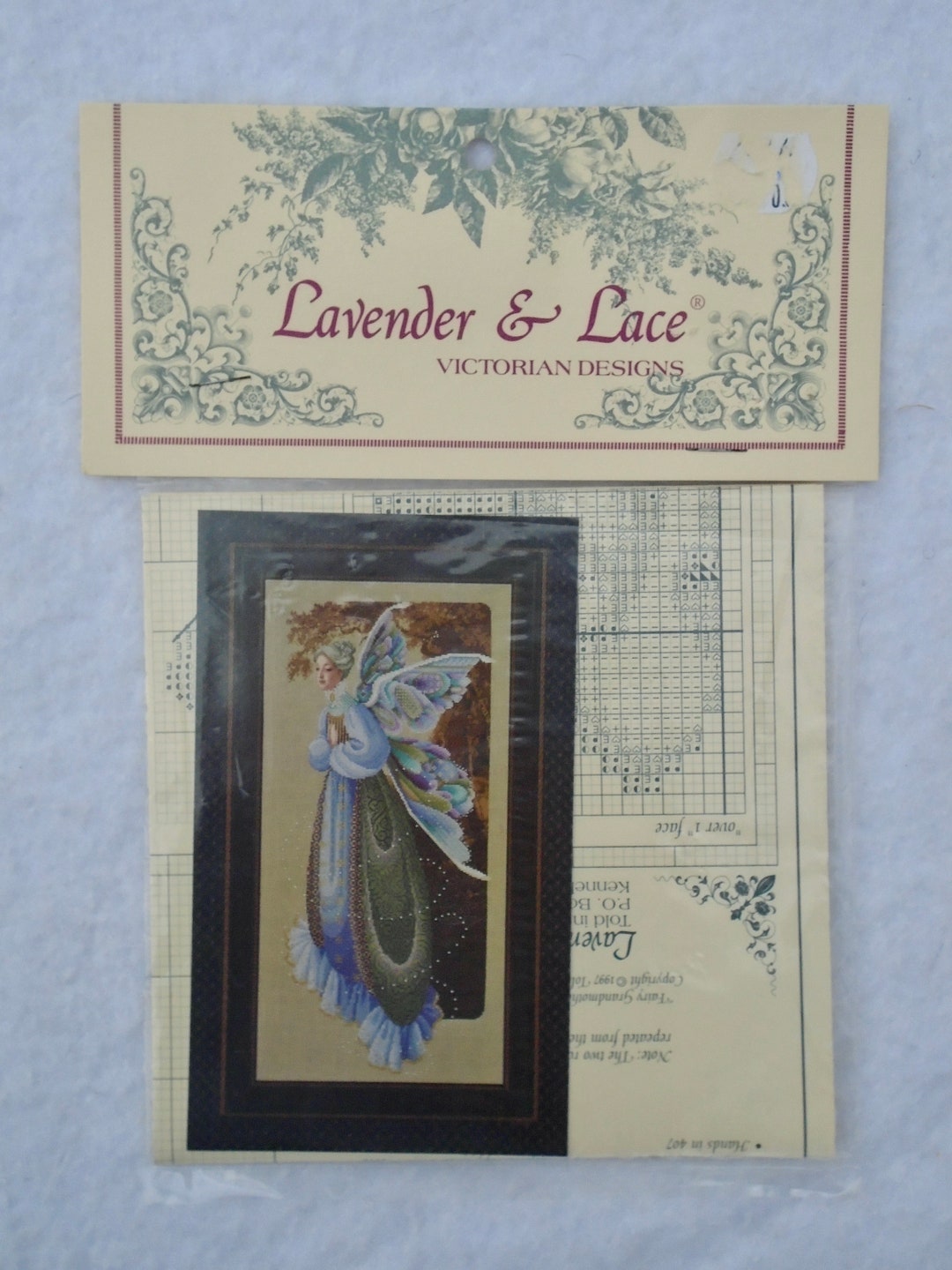 Lavender and Lace Cross Stitch Pattern / Fairy Grandmother Cross Stitch