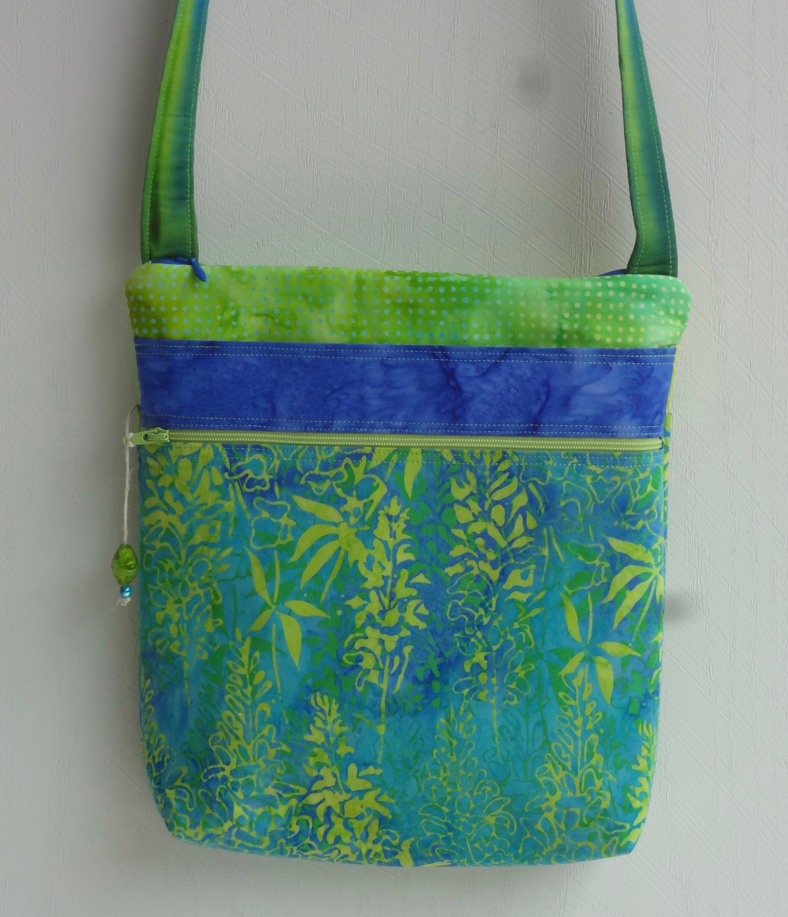 Lime Green and Blue Cross Body Bag / Tropical Purse Bag / - Etsy