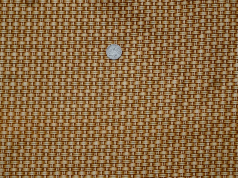Basket Weave Cotton Fabric / Basket Fabric / Cotton Fabric / Tan Fabric