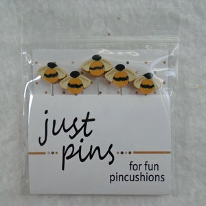 Bee Pins / Specialty Pins / Decorative Pins / Pin cushion Pins / Honey Bee Pins / Bumble Bee Pins / Straight Pins