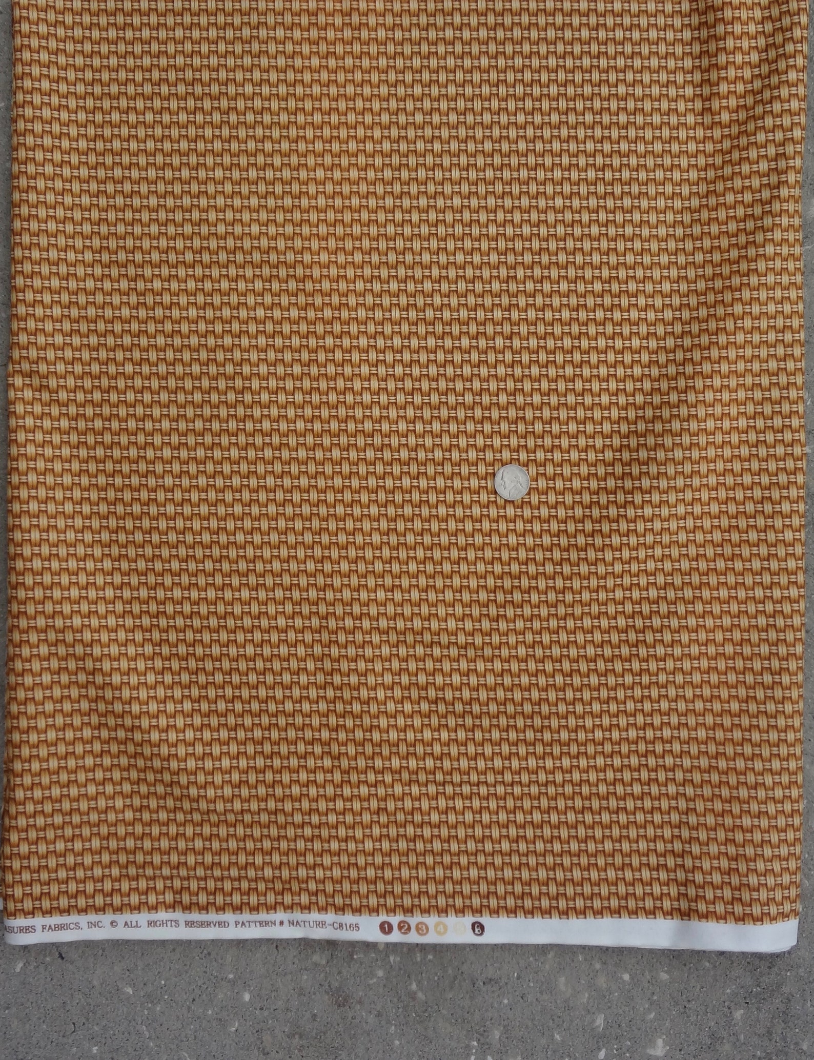 Basket Weave Cotton Fabric / Basket Fabric / Cotton Fabric / Tan Fabric