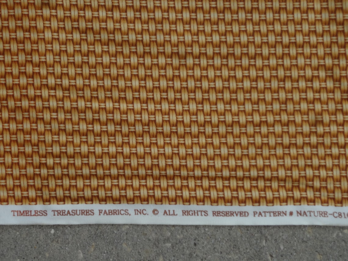 Basket Weave Cotton Fabric / Basket Fabric / Cotton Fabric / Tan Fabric