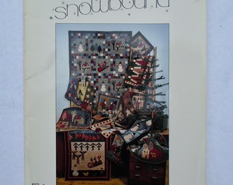 Snowbound Quilt Book / Red Wagon / Winter Quilt Patterns / Primitive Quilt Book