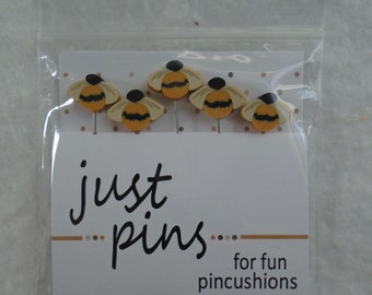 Bee Pins / Specialty Pins / Decorative Pins / Pin cushion Pins / Honey Bee Pins / Bumble Bee Pins