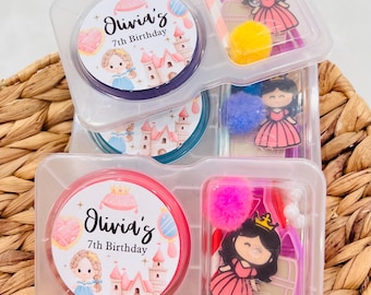 Personalized Princess Play Dough Kit, Royal Birthday Sensory Activity Favor