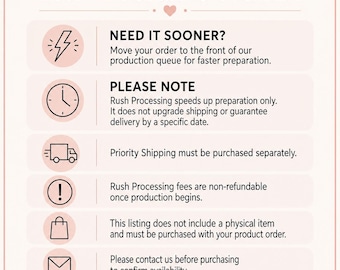 Rush Processing Upgrade | Faster Order Preparation | Etsy Order Add-On | Priority Shipping Not Included