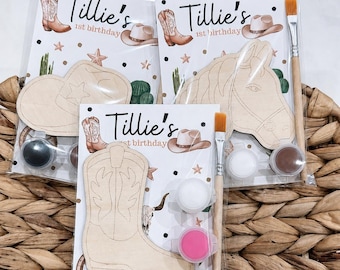 Personalized Western Paint Kit: Cowboy Theme Party Favors (DIY)
