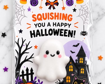 Play-dough card, happy Halloween, school party favor, gift for class
