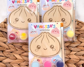 Dumpling Paint Kit Party Favors: Personalized dumpling Theme,DIY, gift bags.
