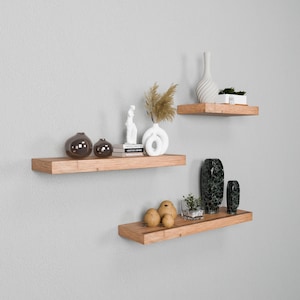Oak Floating Shelves, Book Shelves, Floating Wood Shelves, Custom Floating Shelves, Farmhouse Shelves, Laundry Room Shelves, Bedroom Shelf