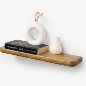 Floating Shelves,Modern Wall Decor for Living Room Kitchen Bathroom, Custom Shelves with Metal Brackets, Rustic Wooden Shelves