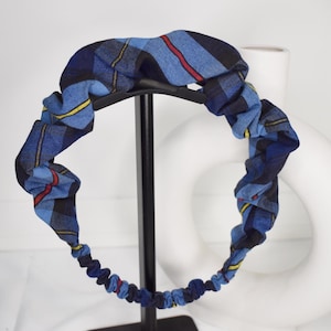 Cloud Elastic Plaid Headband, School Uniform Plaid  Headband, Plaid Headbands, Plaid Uniform Headband, Hair Accessory, School Plaid