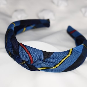 1.25&quot; or 1&quot; Knot Plaid Headband, School Uniform Plaid Headbands, Back to School, Plaid Headbands, Top Knot Plaid Headbands, Uniform Headband