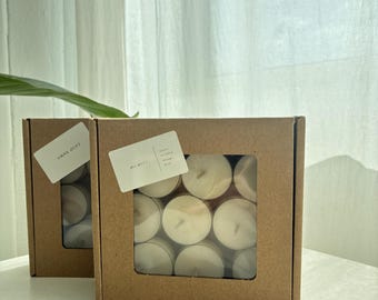 Tealights - hand-poured from soy wax - vegan & sustainable - set of 9 - handmade - gift idea