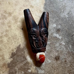 Hand-carved Red Jasper Kuripe
