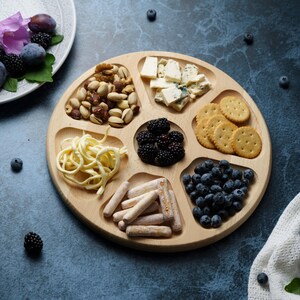 Personalized Wooden Snack Platter, Cheese Serving Board, Charcuterie Plate, Appetizer Tray, Custom Anniversary Gift, House Warming Gift