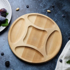 Wooden Platter for Cheese & Snack, Personalized Charcuterie Tray, Appetizer Board, Nuts Serving Dish, Rustic Kitchen Gift, Home Gift for Mom