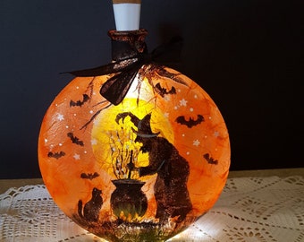 Halloween lighted decor, Halloween witch, Halloween lights, gothic decor, spooky decorations, Halloween decorations, trick or treat, witch