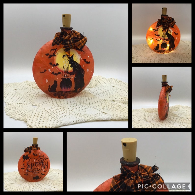 Halloween Lighted Decor Halloween Witch Halloween Lights Etsy