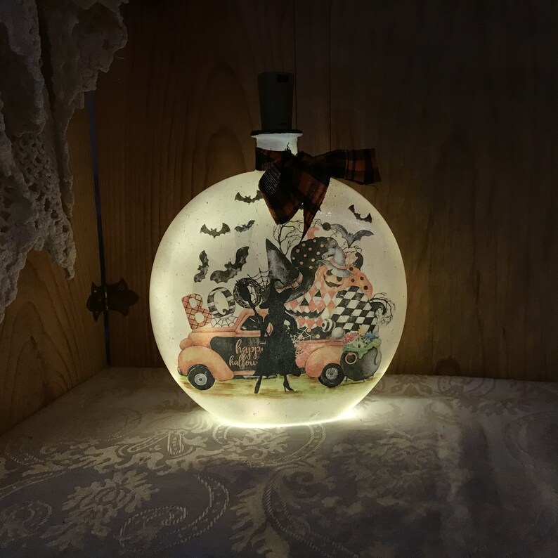 Halloween lighted decor Halloween witch Halloween lights Etsy