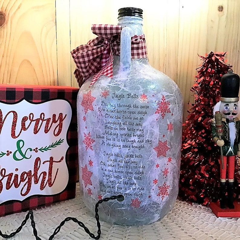 Christmas decor holiday decorations Christmas lights Christmas decorations bottle with lights Christmas lamp farmhouse Christmas