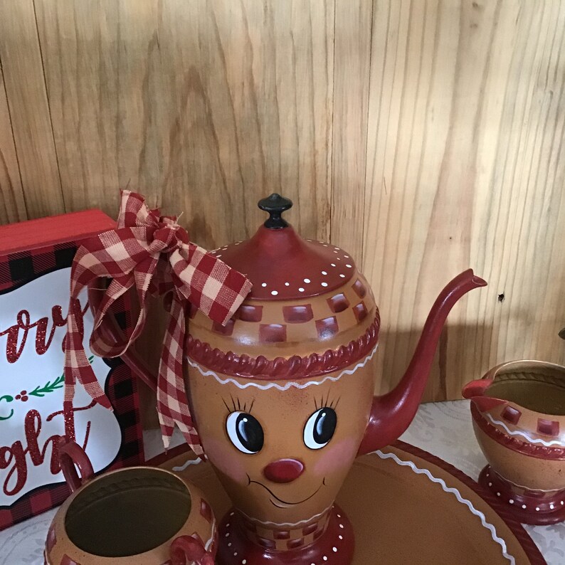 Kitchen gingerbread gingerbread tea set kitchen decor | Etsy