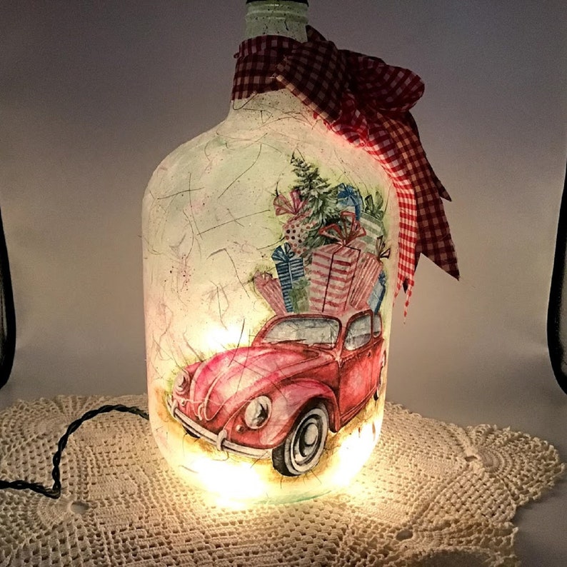 Christmas decor holiday decorations Christmas lights Christmas decorations bottle with lights Christmas lamp farmhouse Christmas