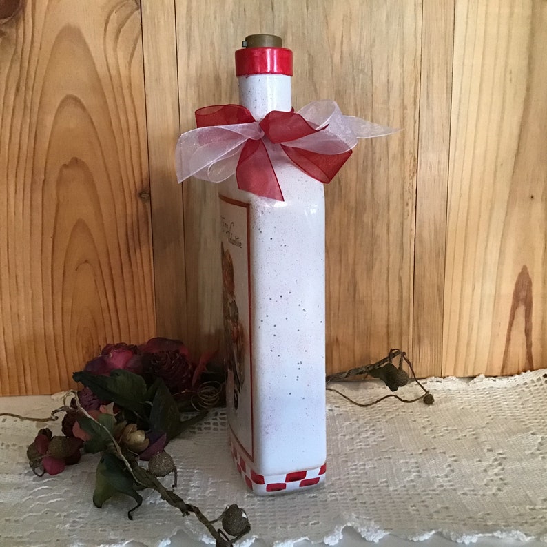 Victorian valentine decor lighted bottle for valentines day Etsy