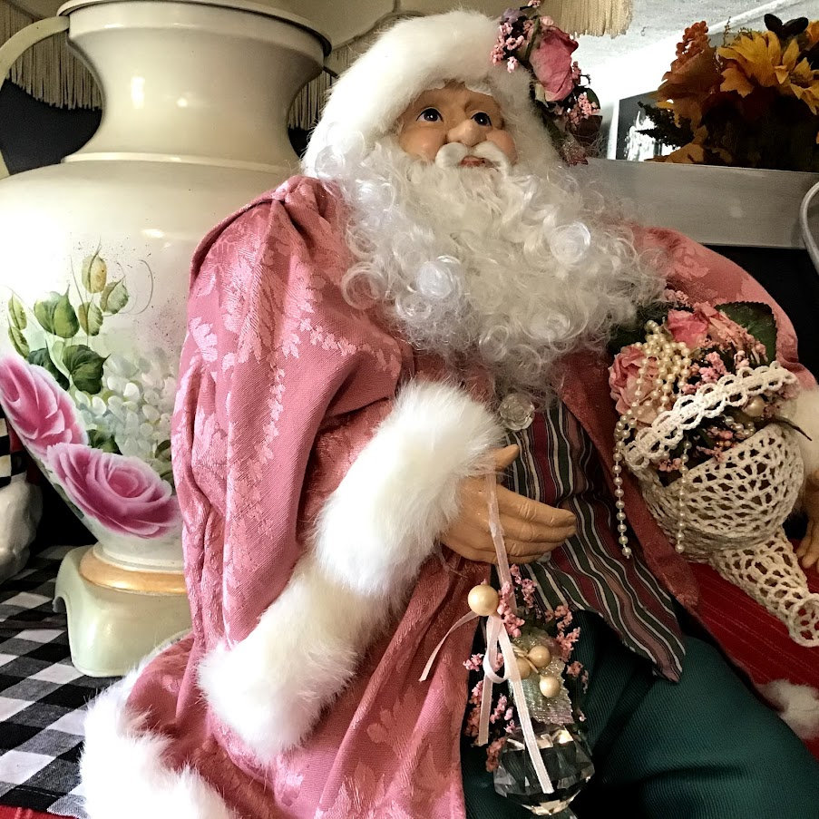 クリスマス　サンタクロースドール 大人フレンチシック　イギリスアンティーク クリスマス サンタクロースドール 大人フレンチシック イギリス