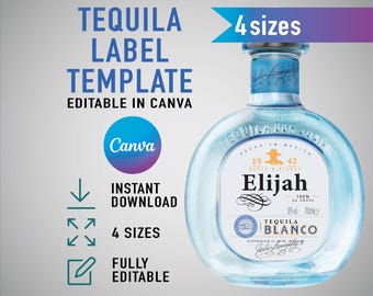 Custom Don Julio Blanco Label, Printable Mini Blanco Tequila Label, Birthday, Anniversary, Wedding, Feliz Cumpleaños DIY Gift, 4 sizes