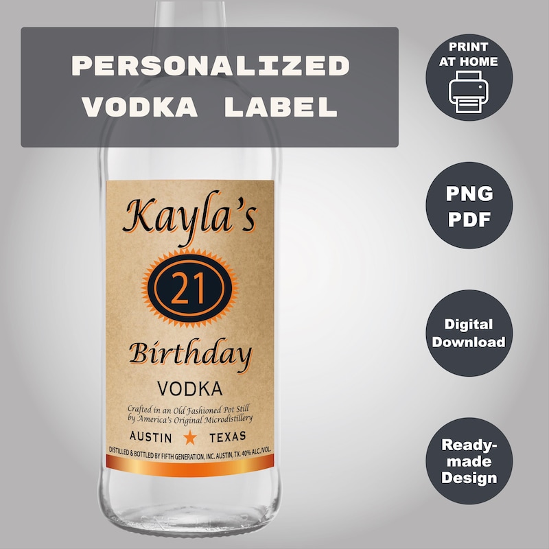Alcohol Label - Etsy