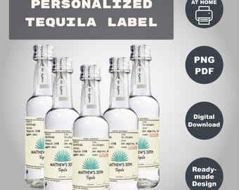 Custom Casamigos 50 ml Label, Personalized Mini Tequila bottle label, Birthday, Anniversary, Wedding, Engagement Gift