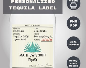 Etiquette personnalisée Casamigos 750 ml, Etiquette personnalisée Tequila, Anniversaire, Anniversaire, Mariage, Cadeau de fiançailles