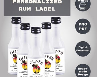 Etichetta Personalizzata Per Rum, Regalo Di Compleanno - Foto 5