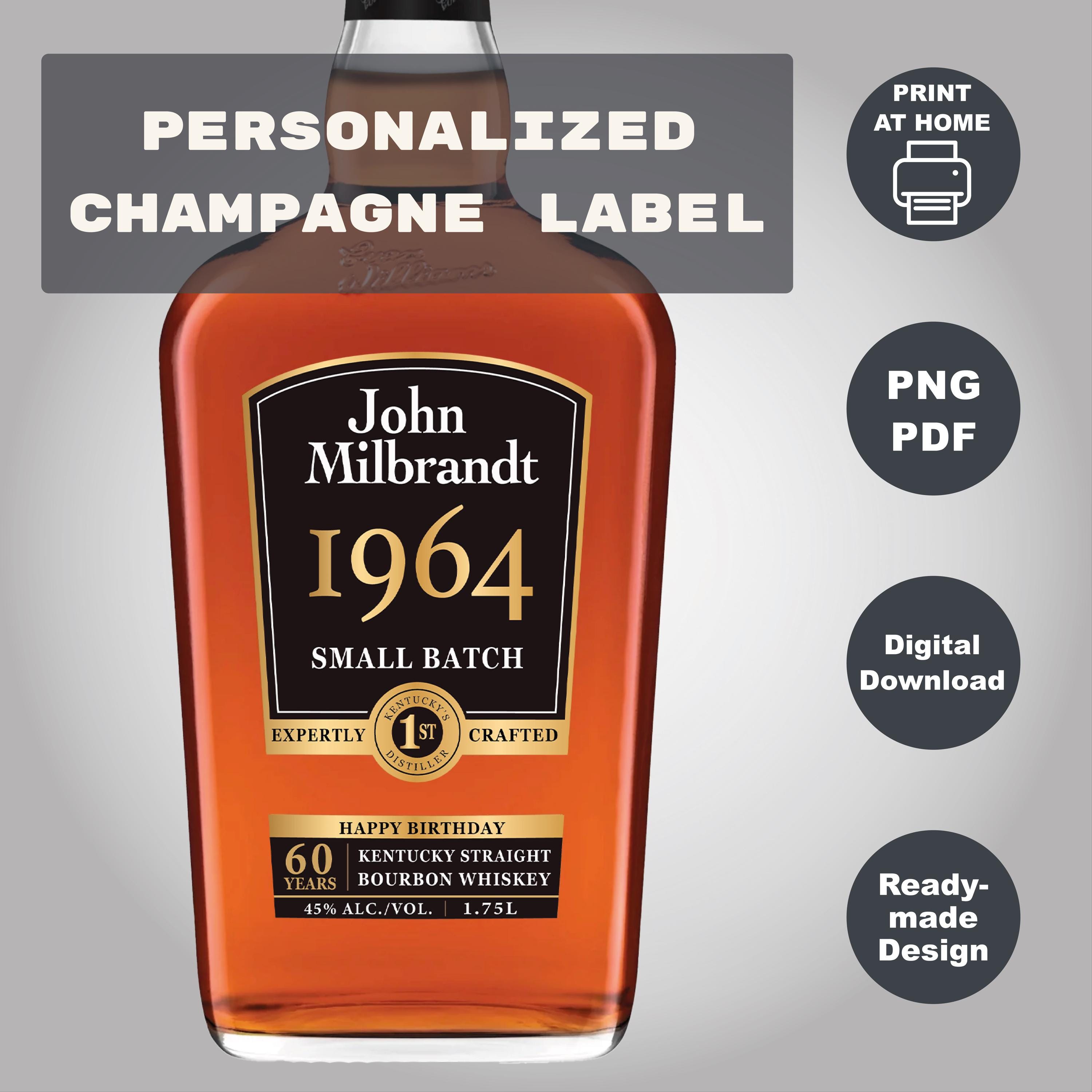 Personalized Whiskey Bottle Label: Custom Evan Williams Design (digital ...