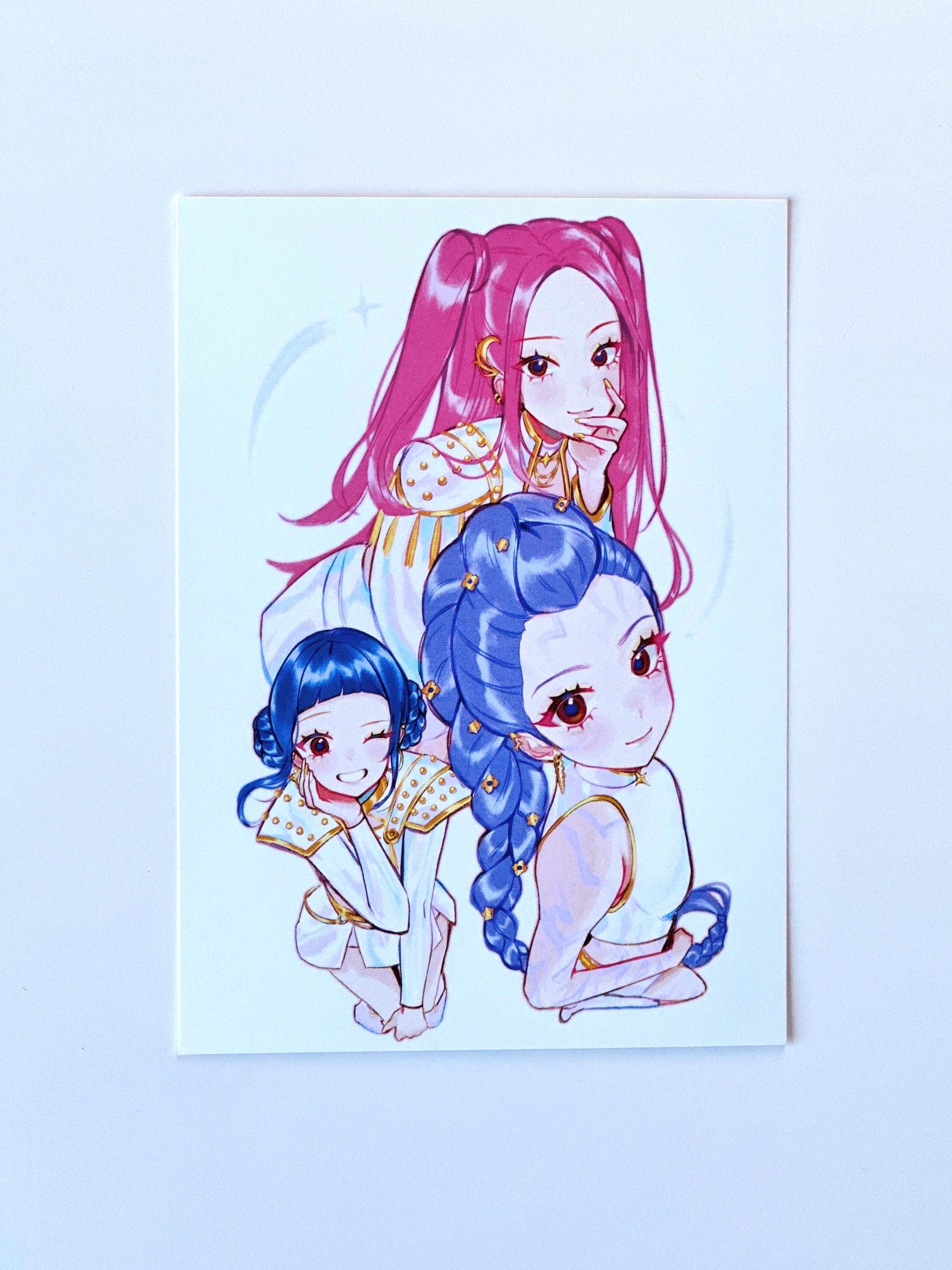 HUNTRIX Small Print | Rumi, Mira, Zoey | KPOP Demon Hunters - Etsy