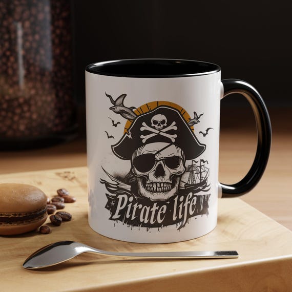 Pirate Skull Coffee Mug: Jolly Roger Drinkware Ireland