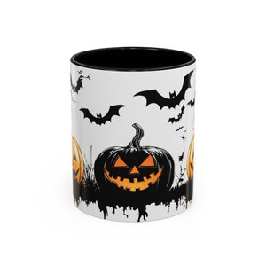 Kubek na kawę Halloween | Kubek na kawę Jack O Lantern | Kubek na kawę Pumpkin | Upiorny kubek na Halloween | Naczynia do picia Autumn Pumpkin